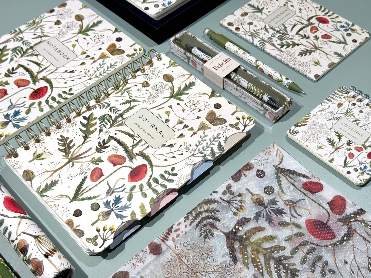 Small Notebook Greens and Flowers