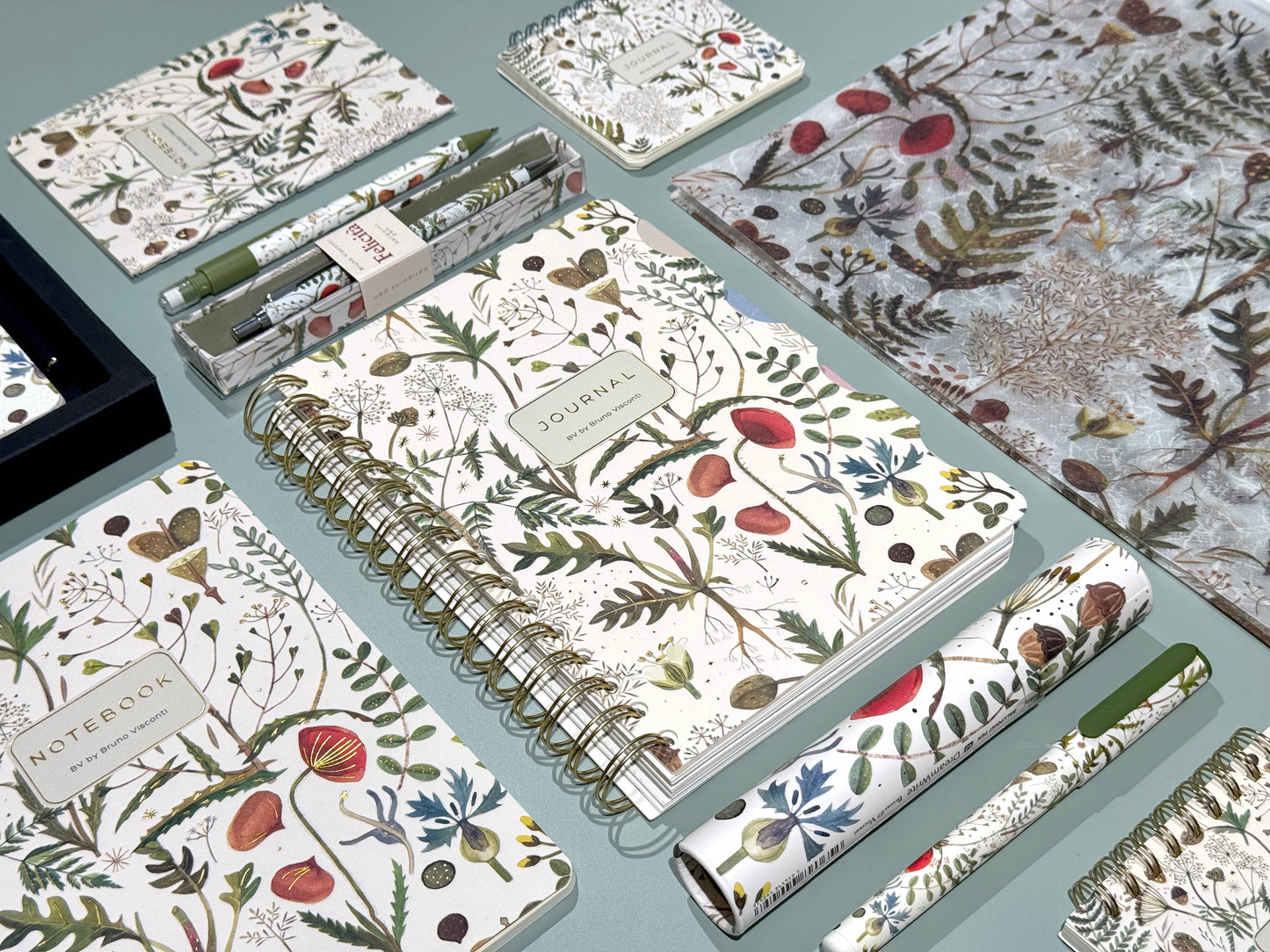 Small Notebook Greens and Flowers