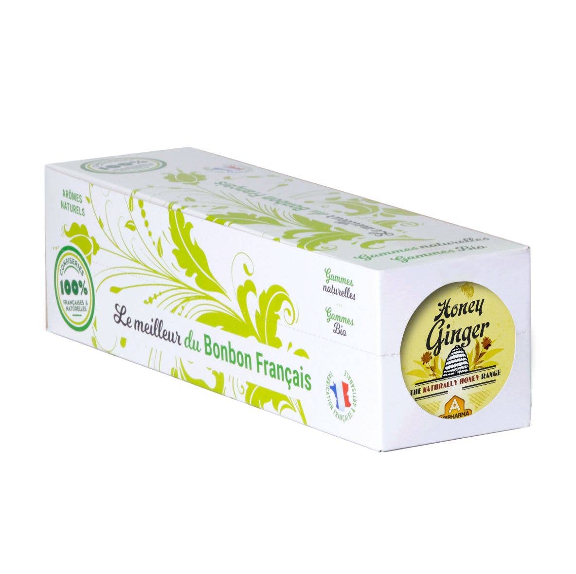 French Hard Candies - Apipharma Honey Ginger - 20% Honey from Auvergne - France