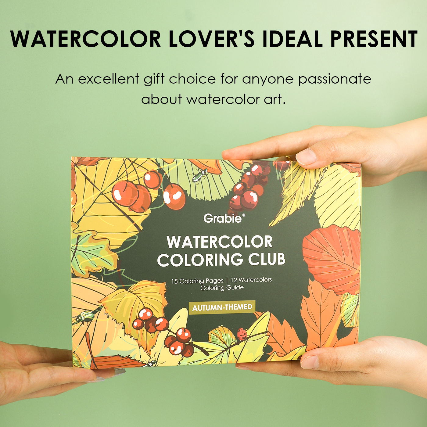 Autumn-Themed Watercolor Coloring Club Box