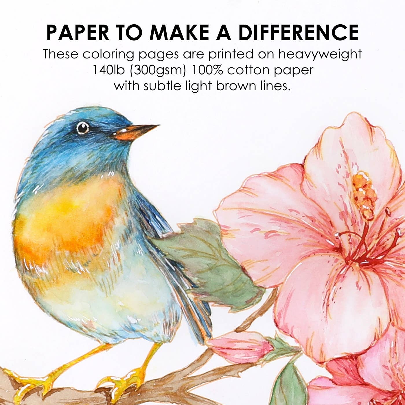 Floral-Themed Watercolor Coloring Club Box