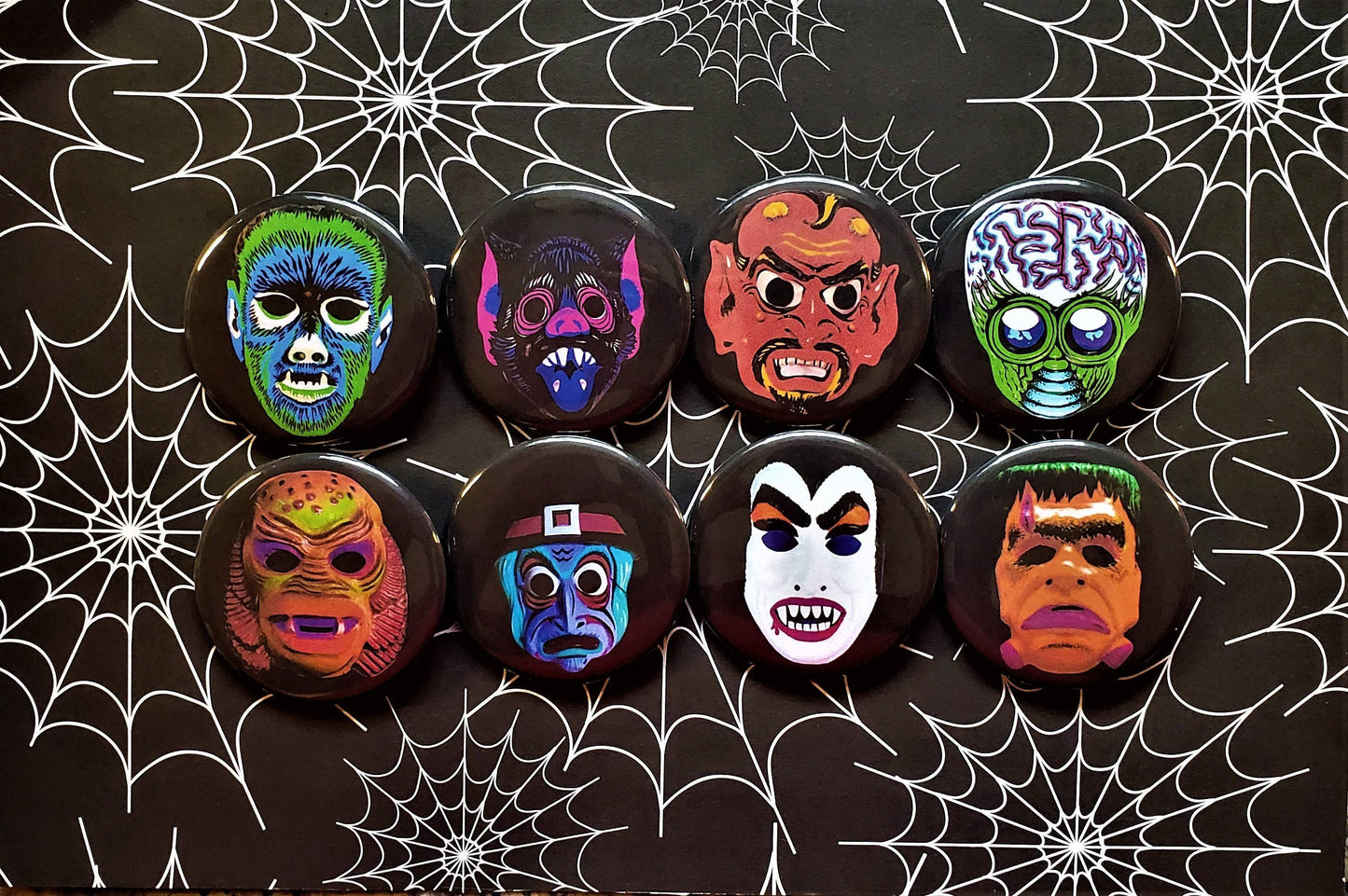 Vintage Halloween Small Button Set of 6