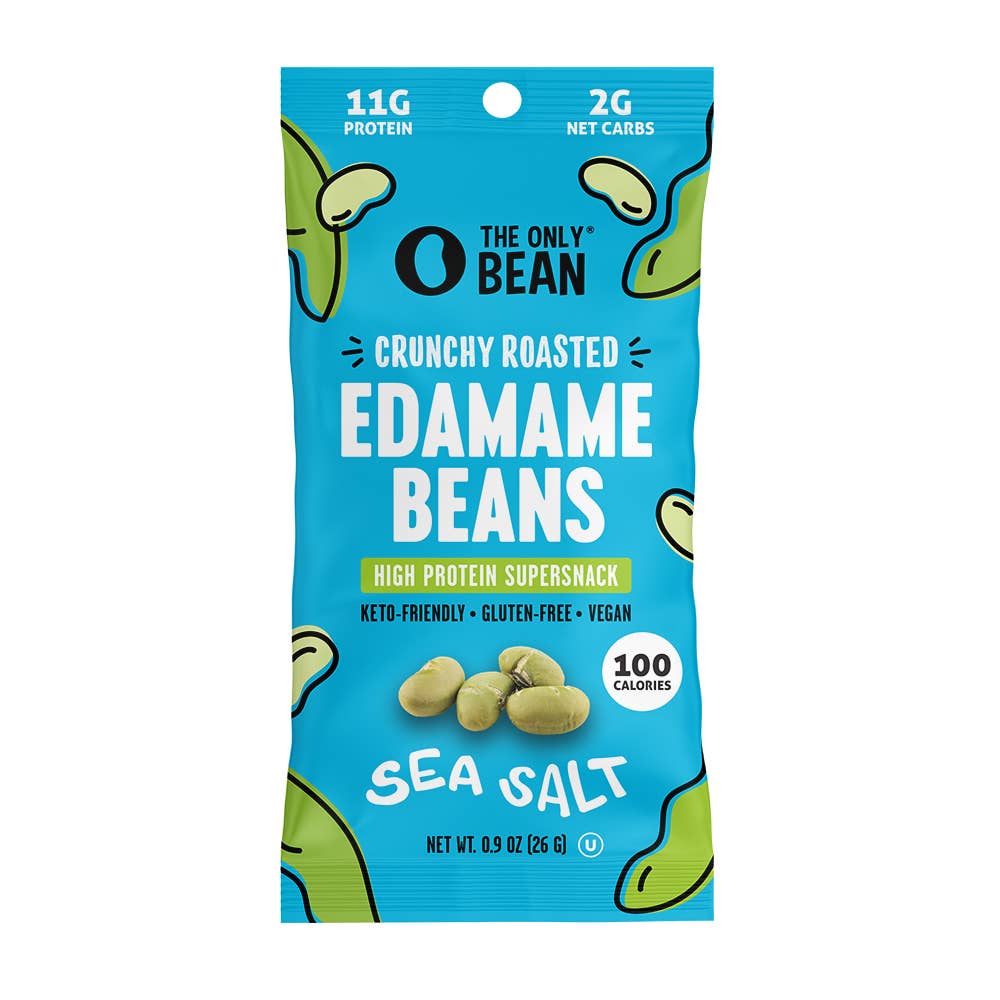 The Only Bean - Crunchy Roasted Edamame (Sea Salt) - Healthy Snacks, Keto