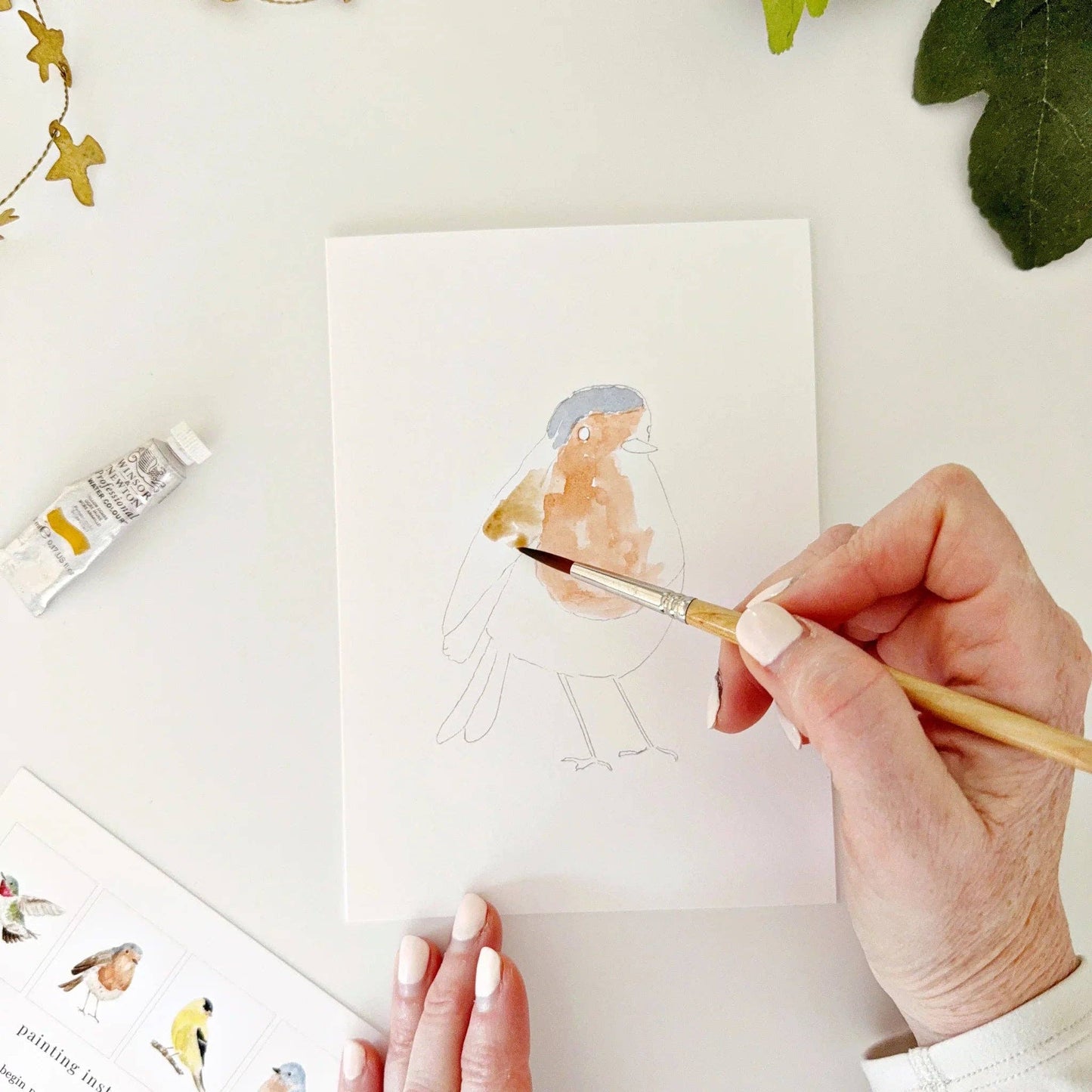 emily lex studio - Birds paintable watercolor notecard set