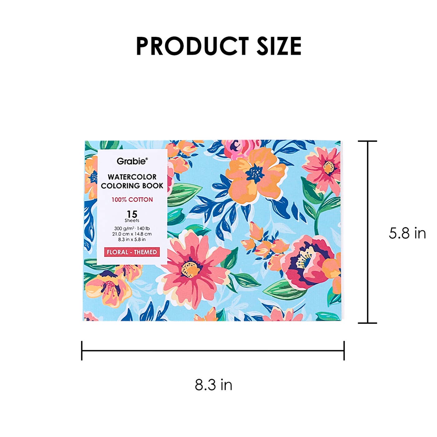 Floral-Themed Watercolor Coloring Book