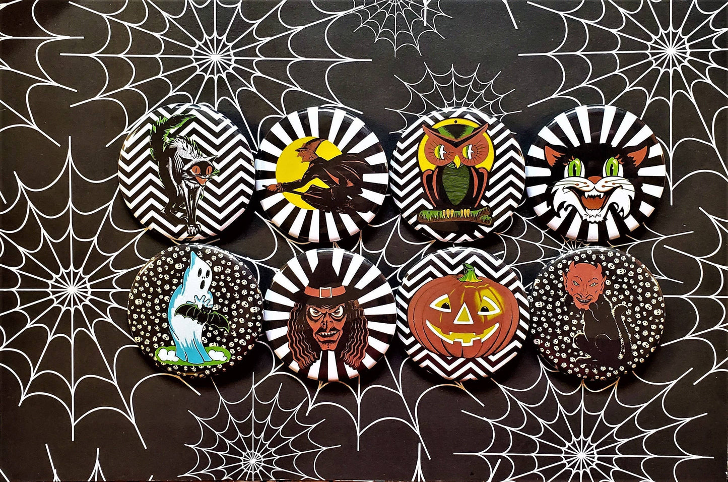Vintage Halloween Bottle Opener Keychain Set of 2