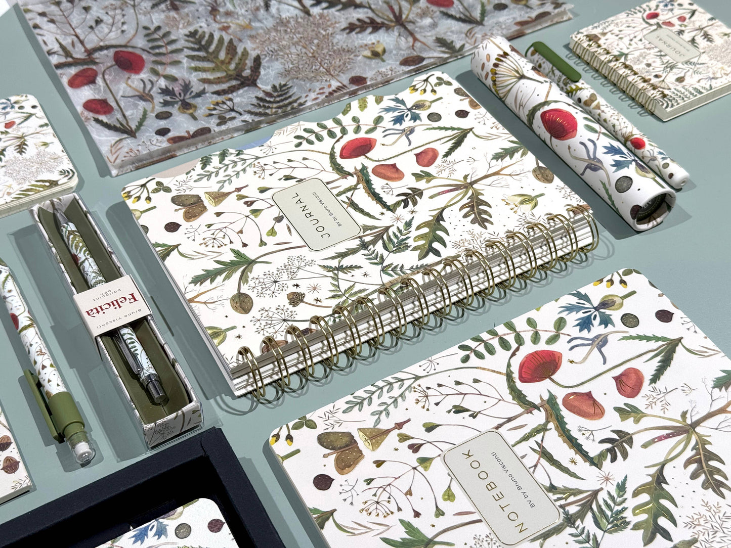 Small Notebook Greens and Flowers