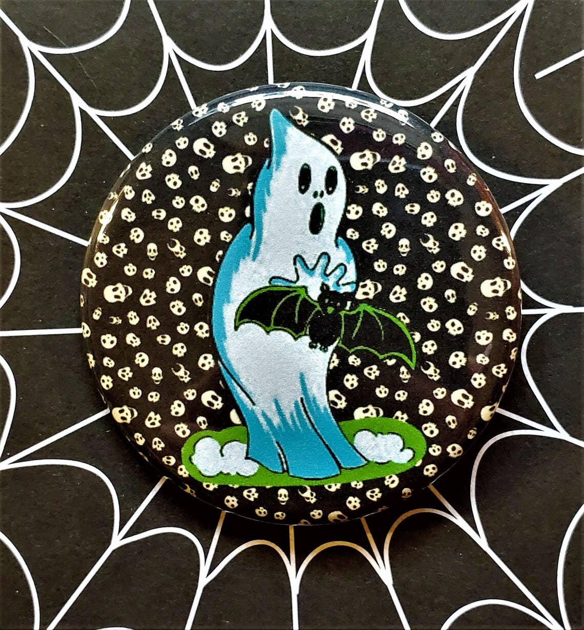 Vintage Halloween Large Button Set of 4