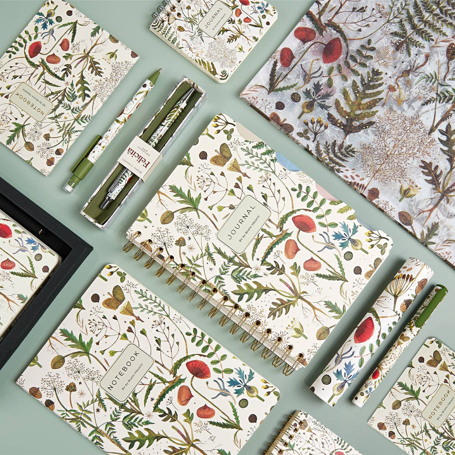 Small Notebook Greens and Flowers