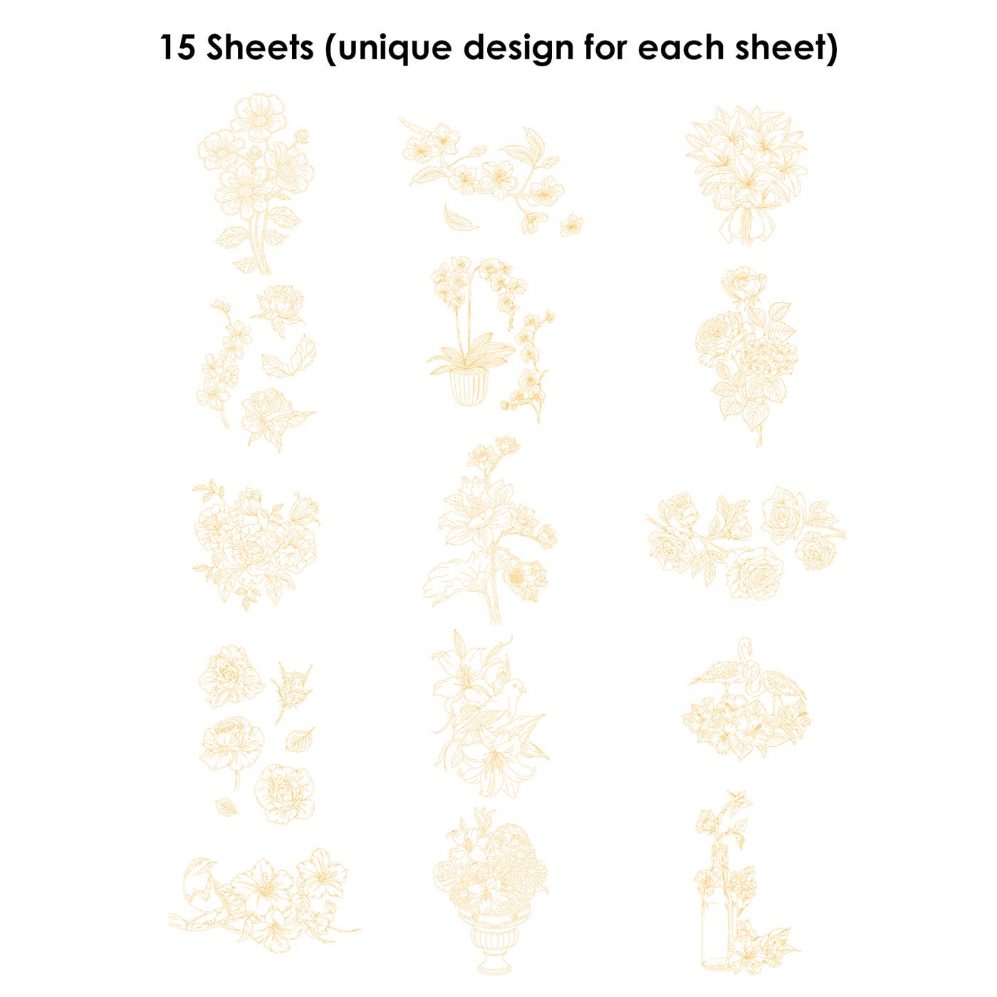 Floral-Themed Watercolor Coloring Book