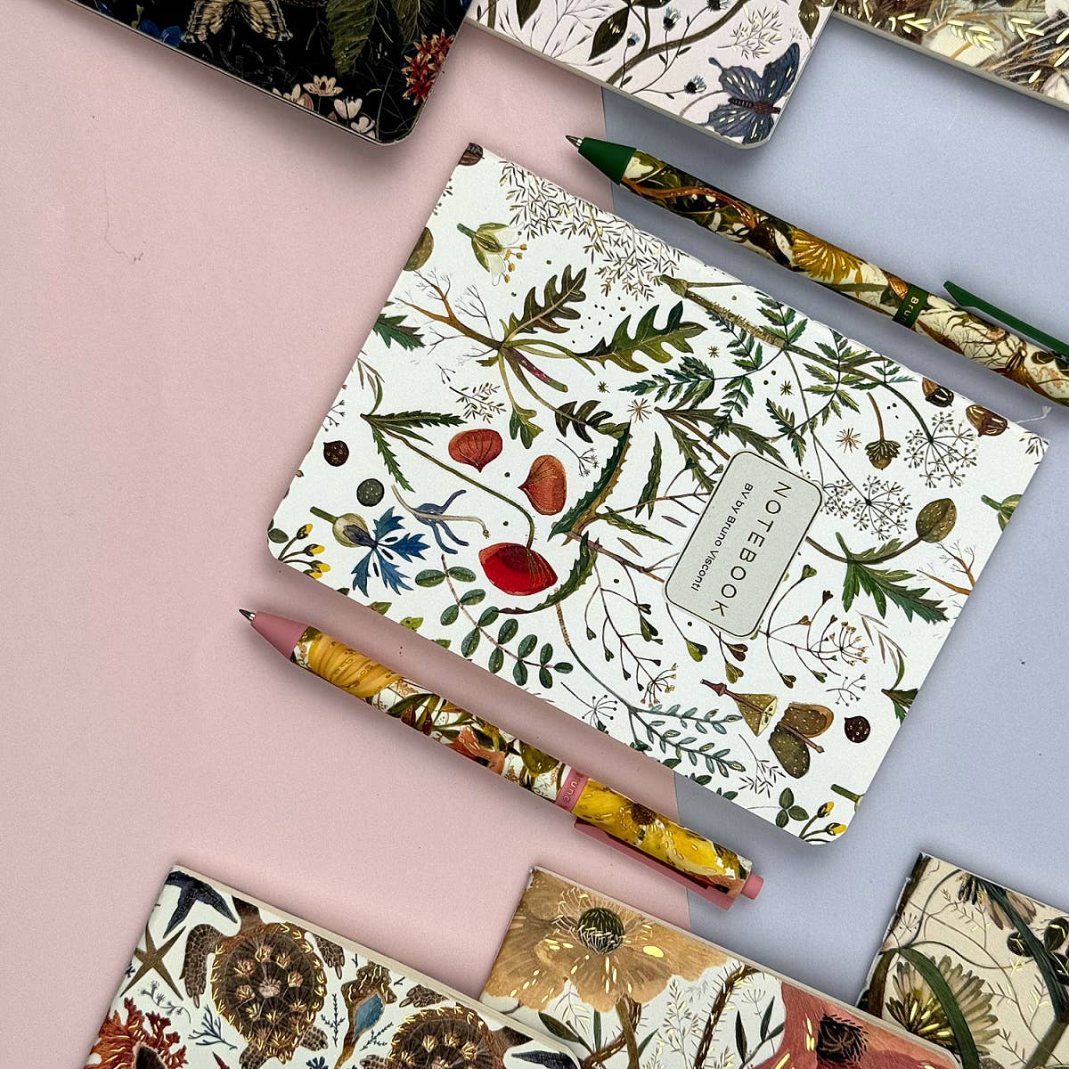 Small Notebook Greens and Flowers