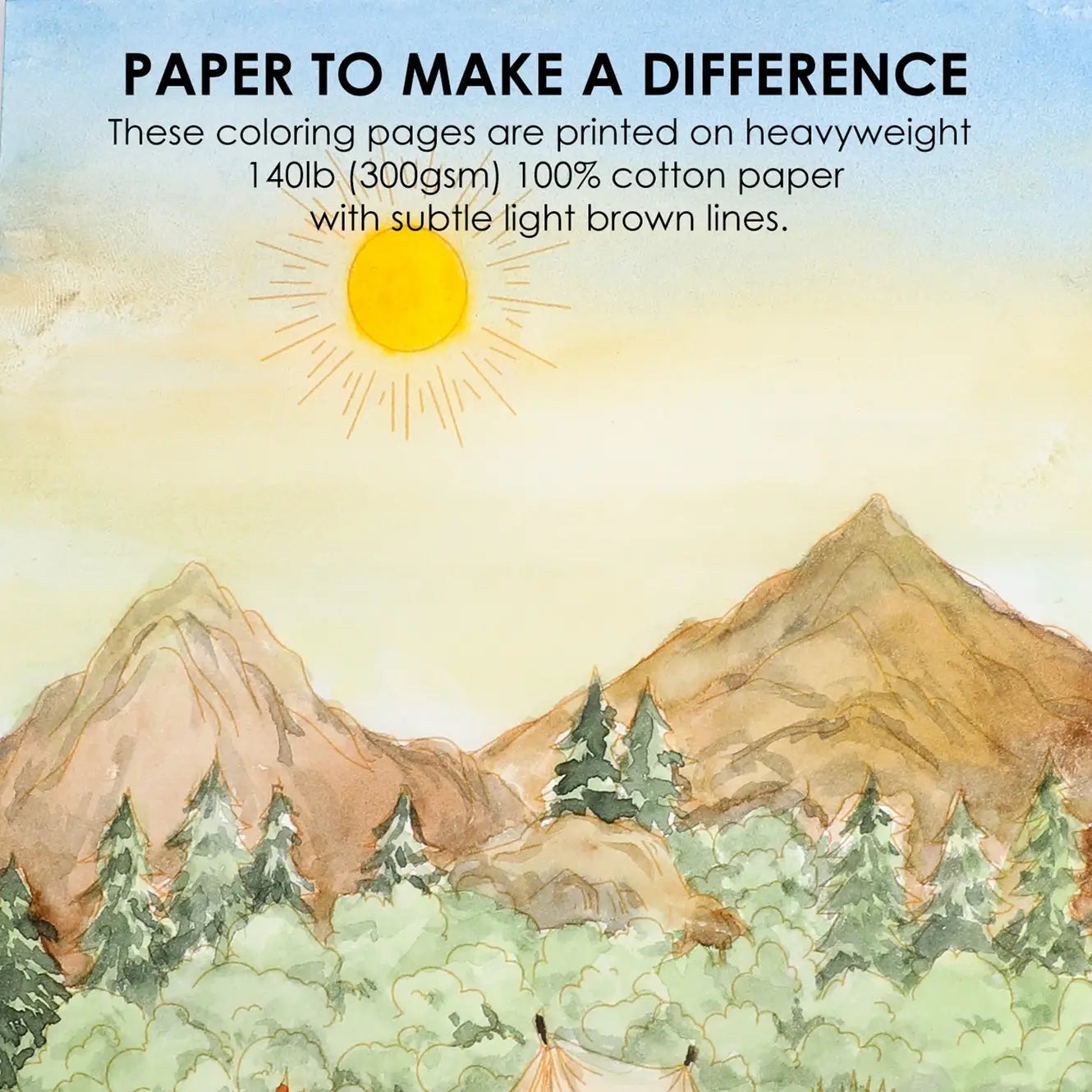 Landscape-Themed Watercolor Coloring Club Box