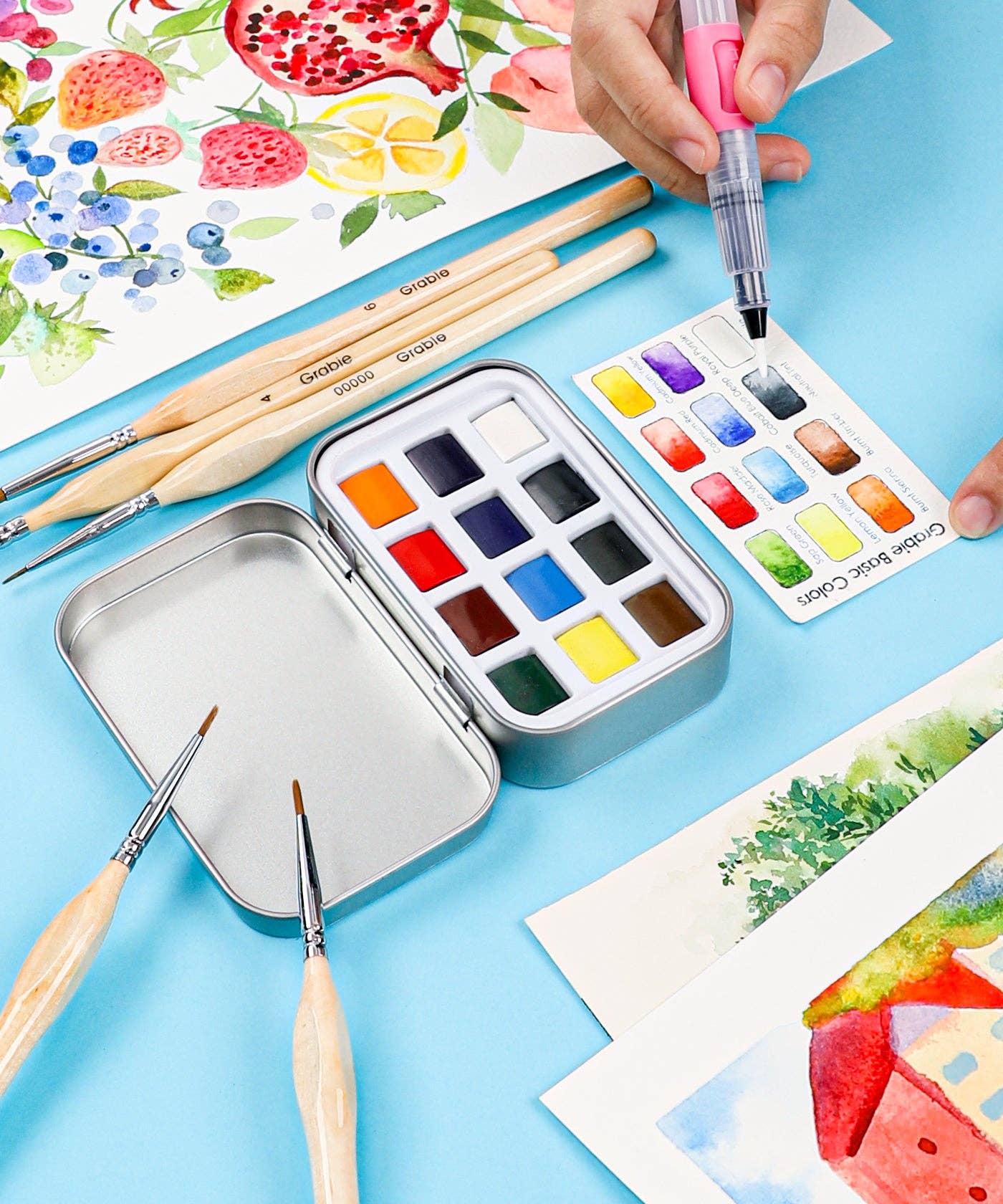 Watercolor Pocket Set of 12 - Essential Colors