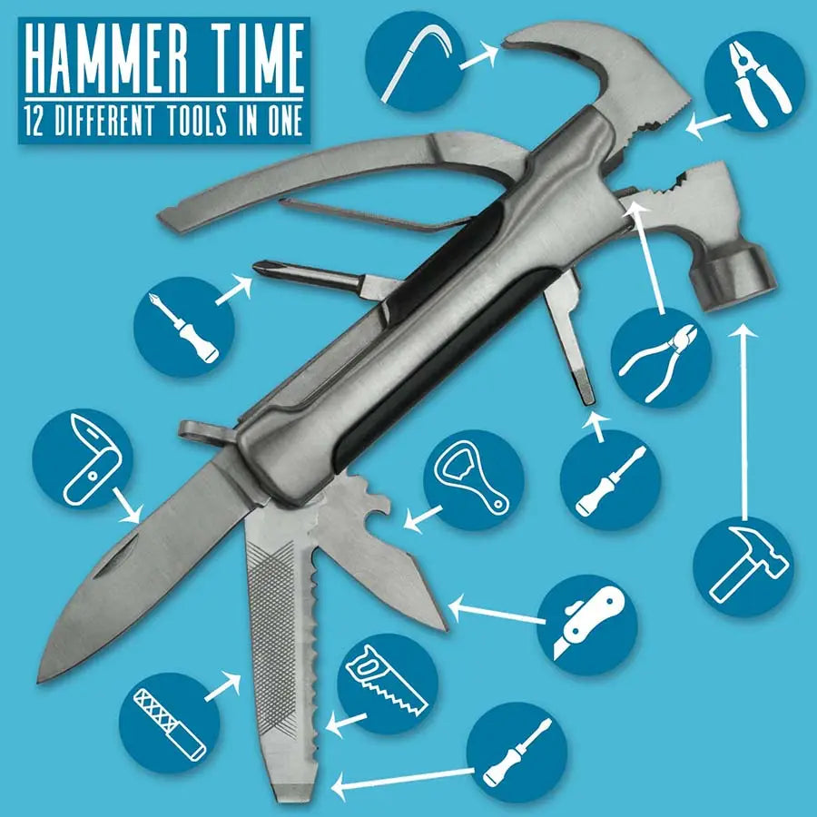 Pocket Knife Carabiner & Pocket Hammer Tool