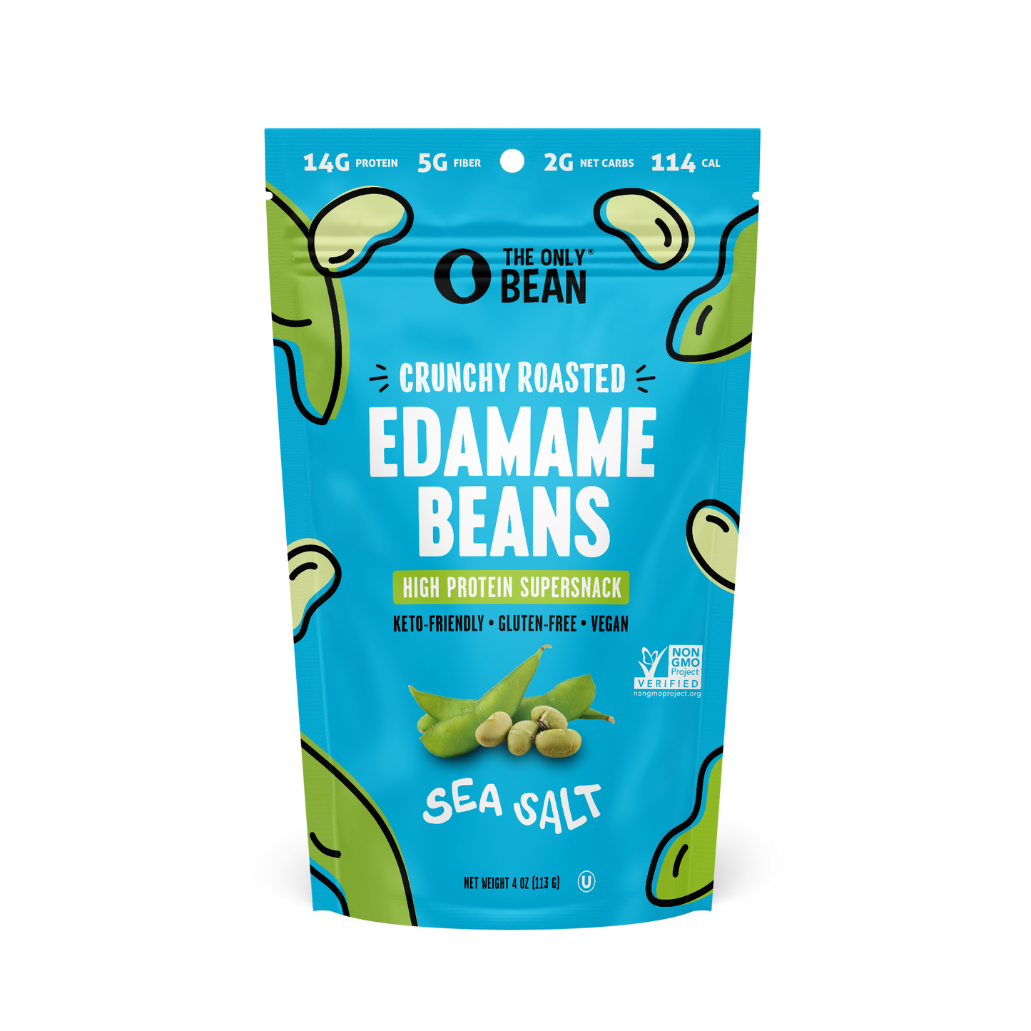 Crunchy Roasted Edamame (Sea Salt) - Healthy Snacks, Keto