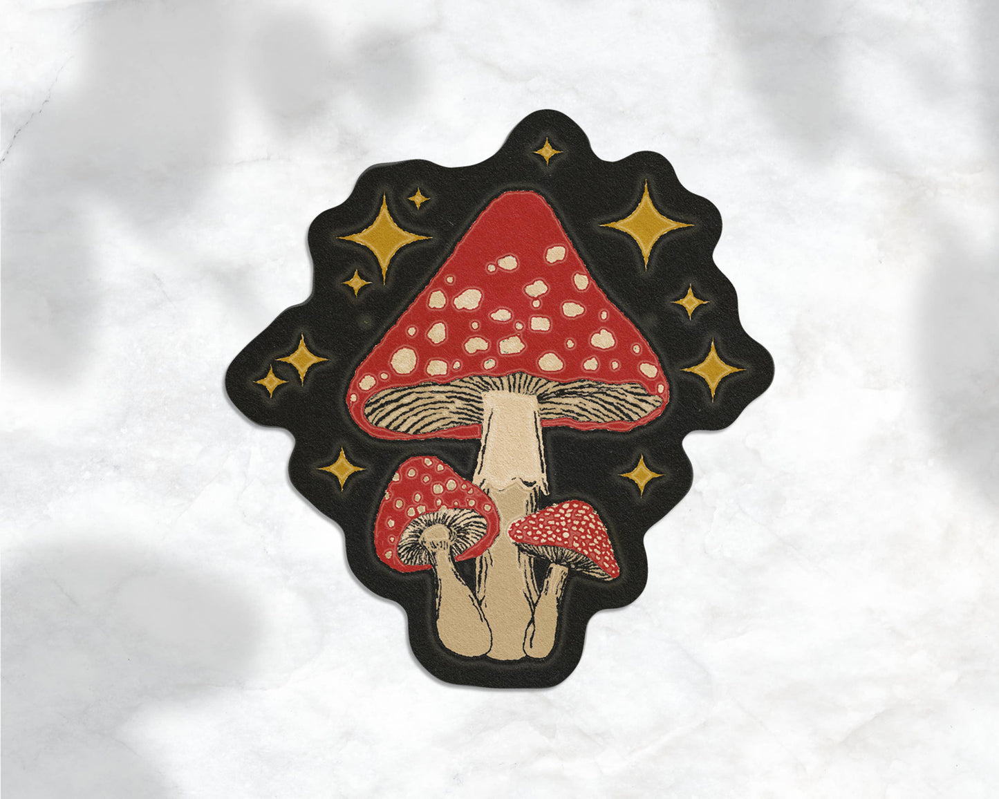 Groovy Toadstool Mushroom Sticker