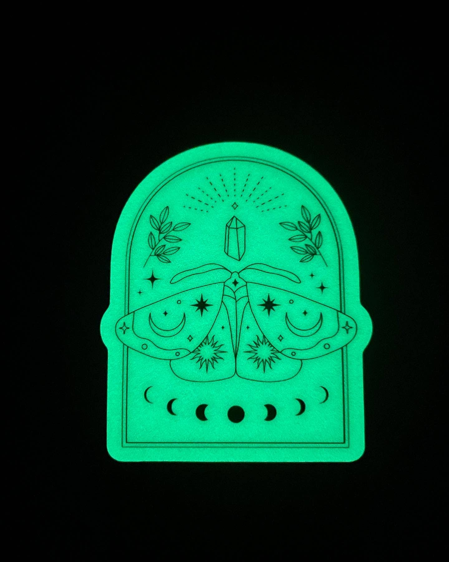 Glow in the Dark Celestial Moth Sticker