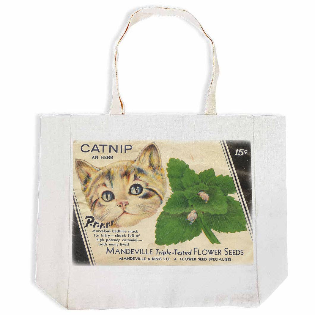 Vintage Catnip label Tote