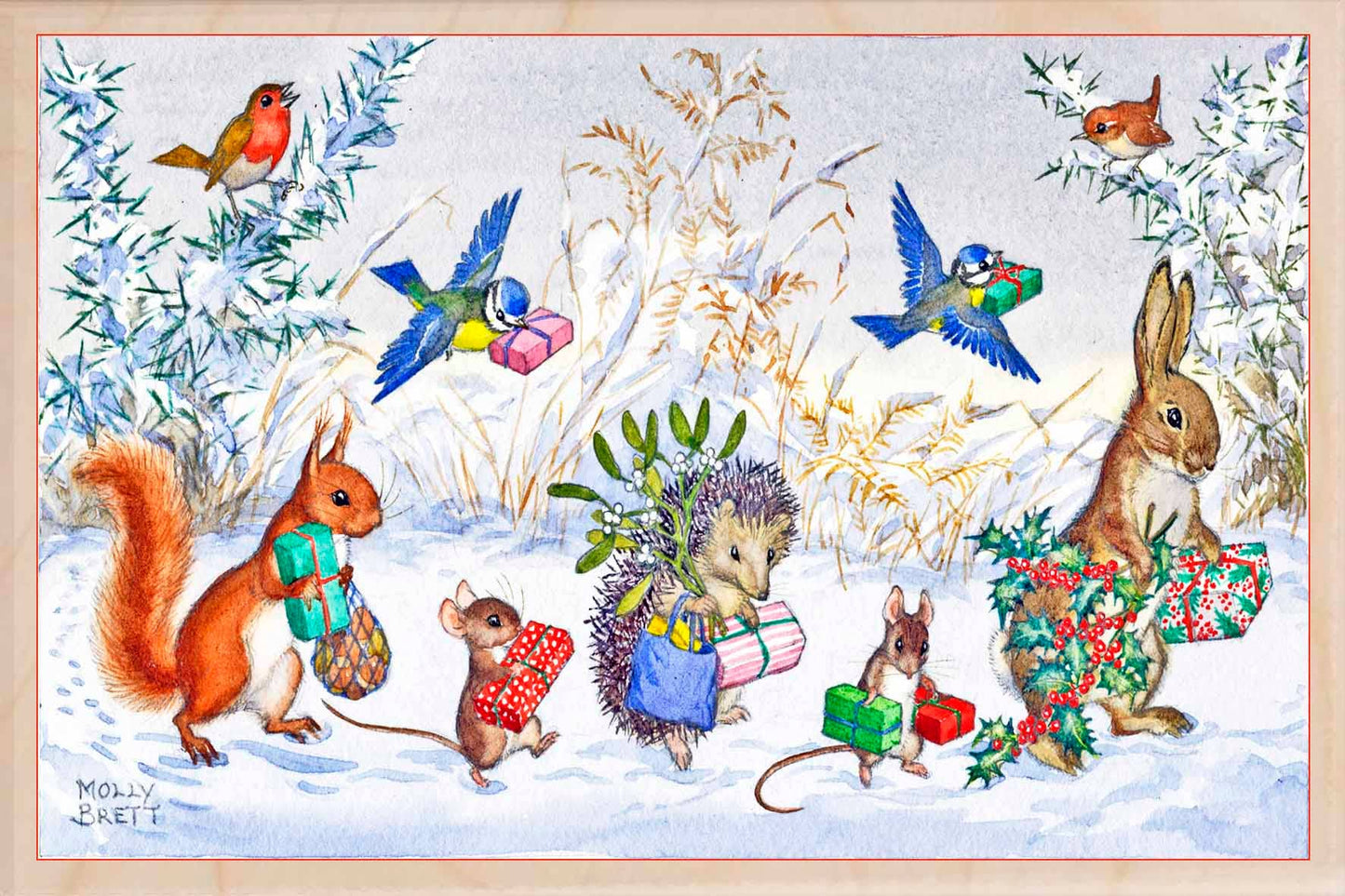 CHRISTMAS PARADE sustainable wood Christmas card