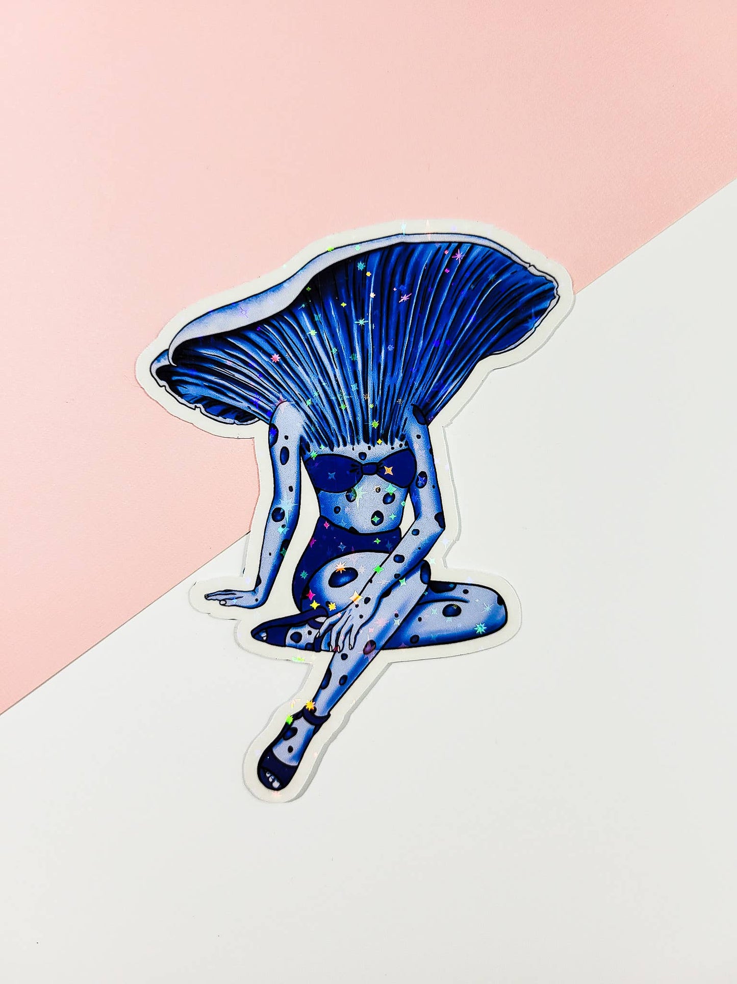 Lady Lactarius Holographic | Sexy Mushroom Pinup Girl Sticker