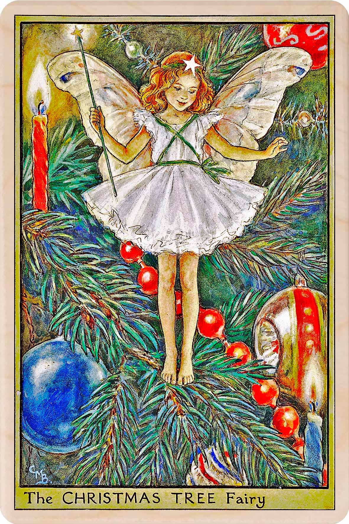 CHRISTMAS TREE FAIRY sustainable wood Christmas card