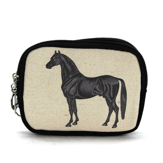 Vintage Stallion Canvas Wristlet