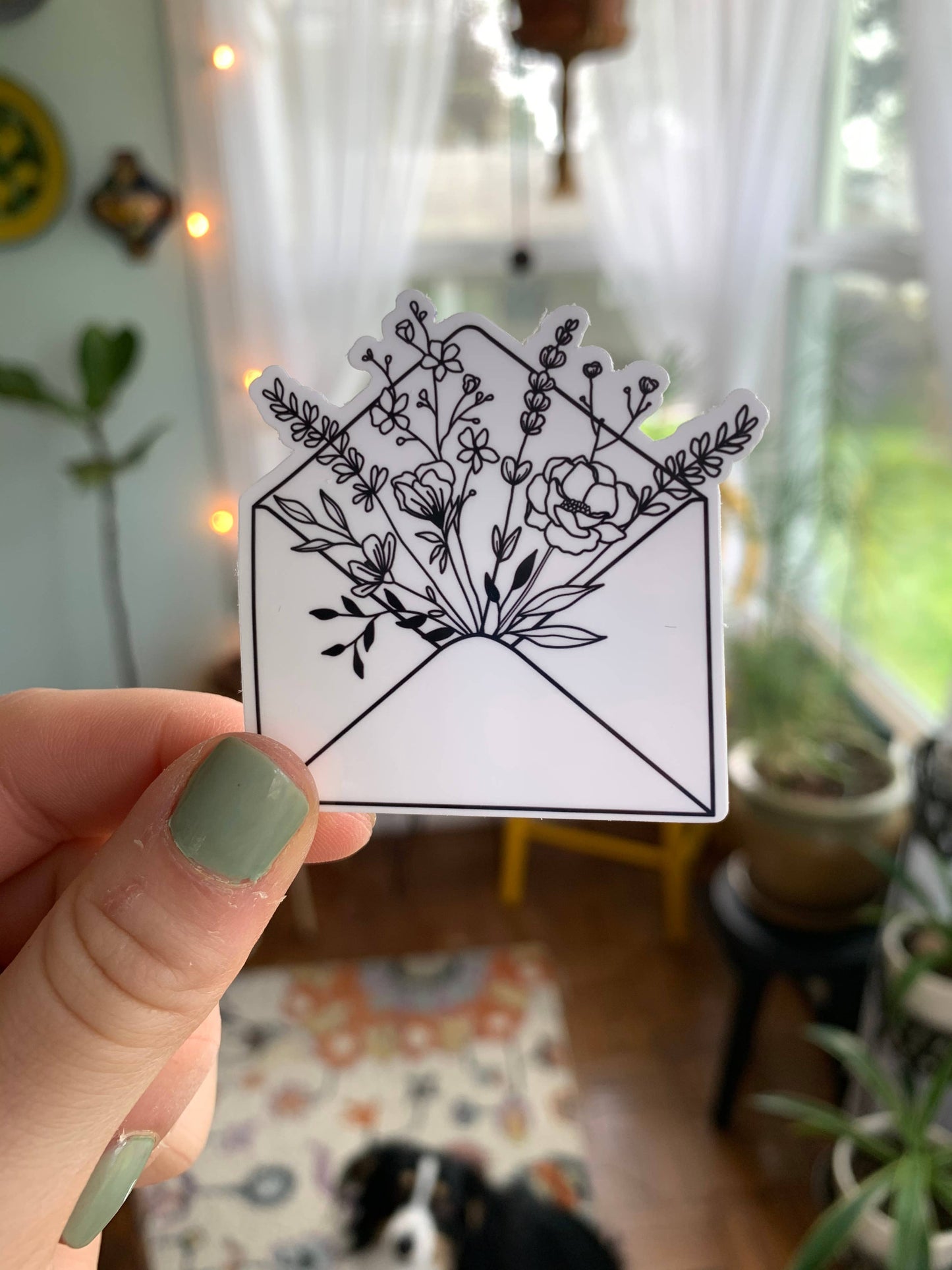 Floral Envelope Sticker