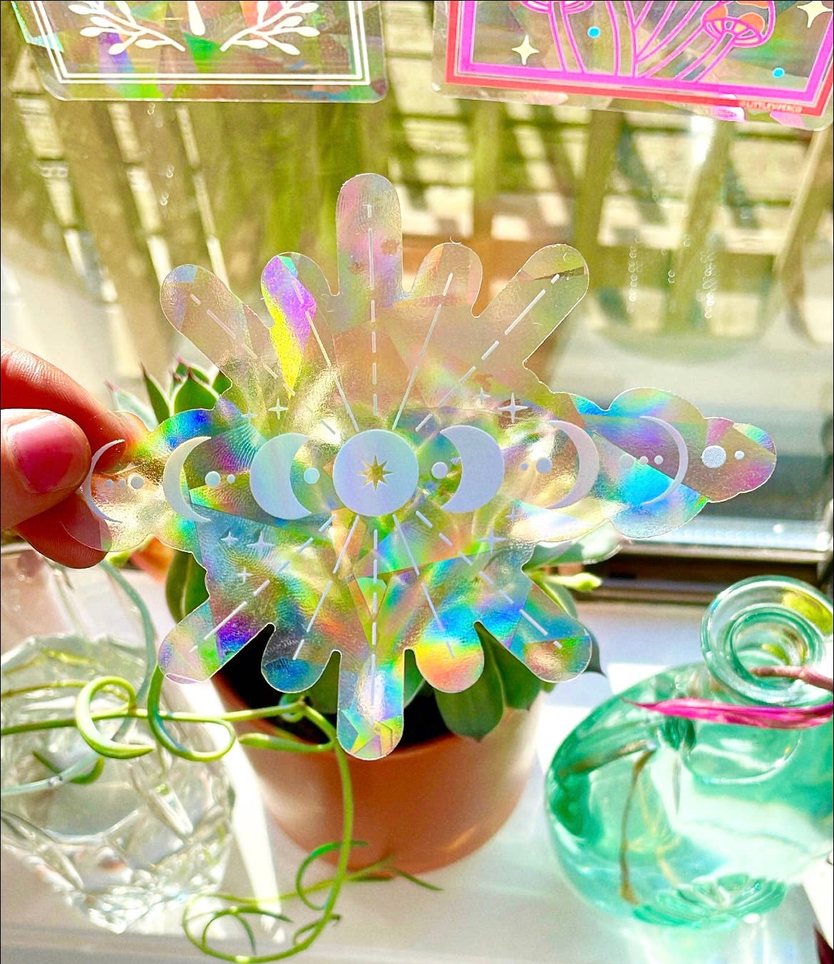 Moon Phase Suncatcher Sticker
