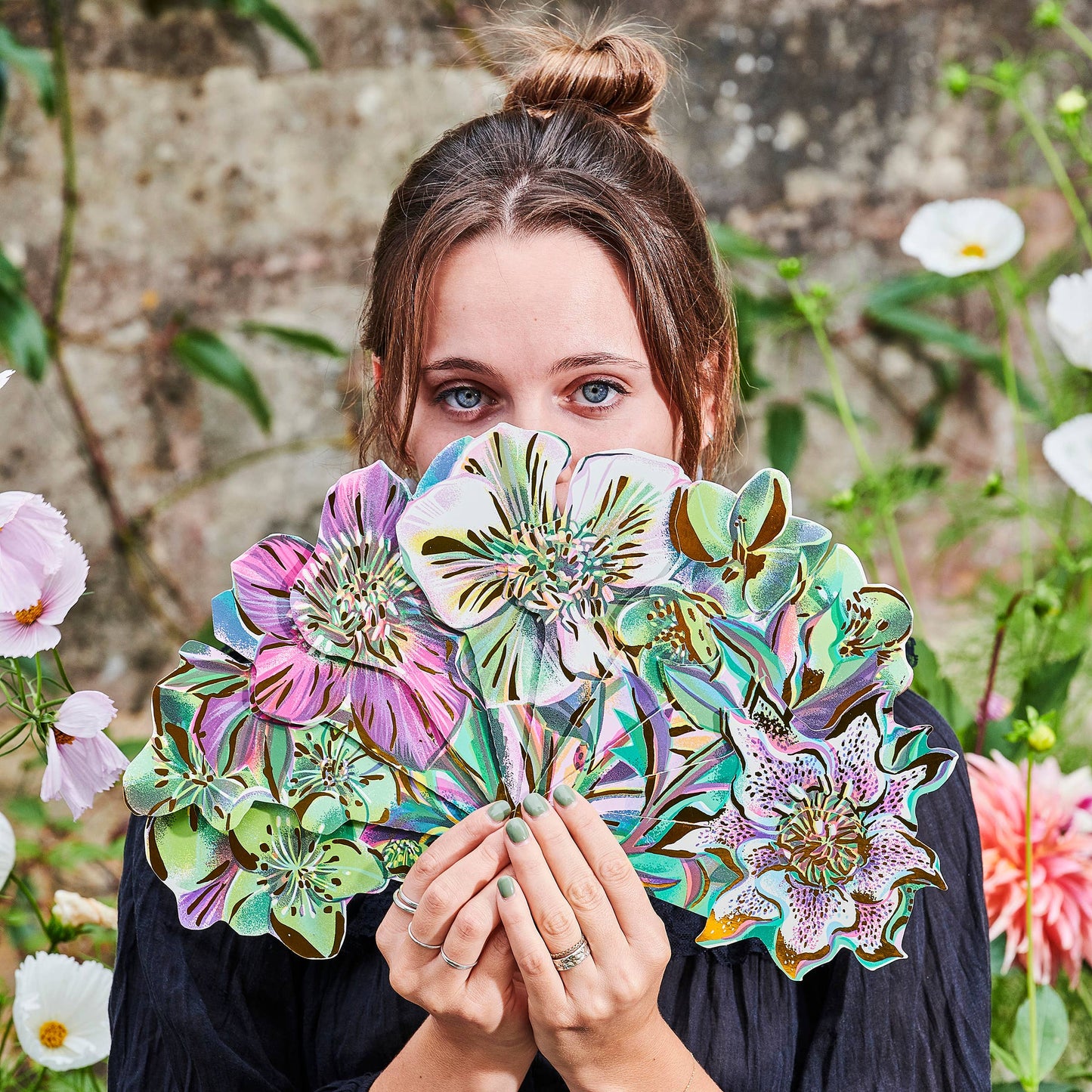 Asta's Flower Paper Fan