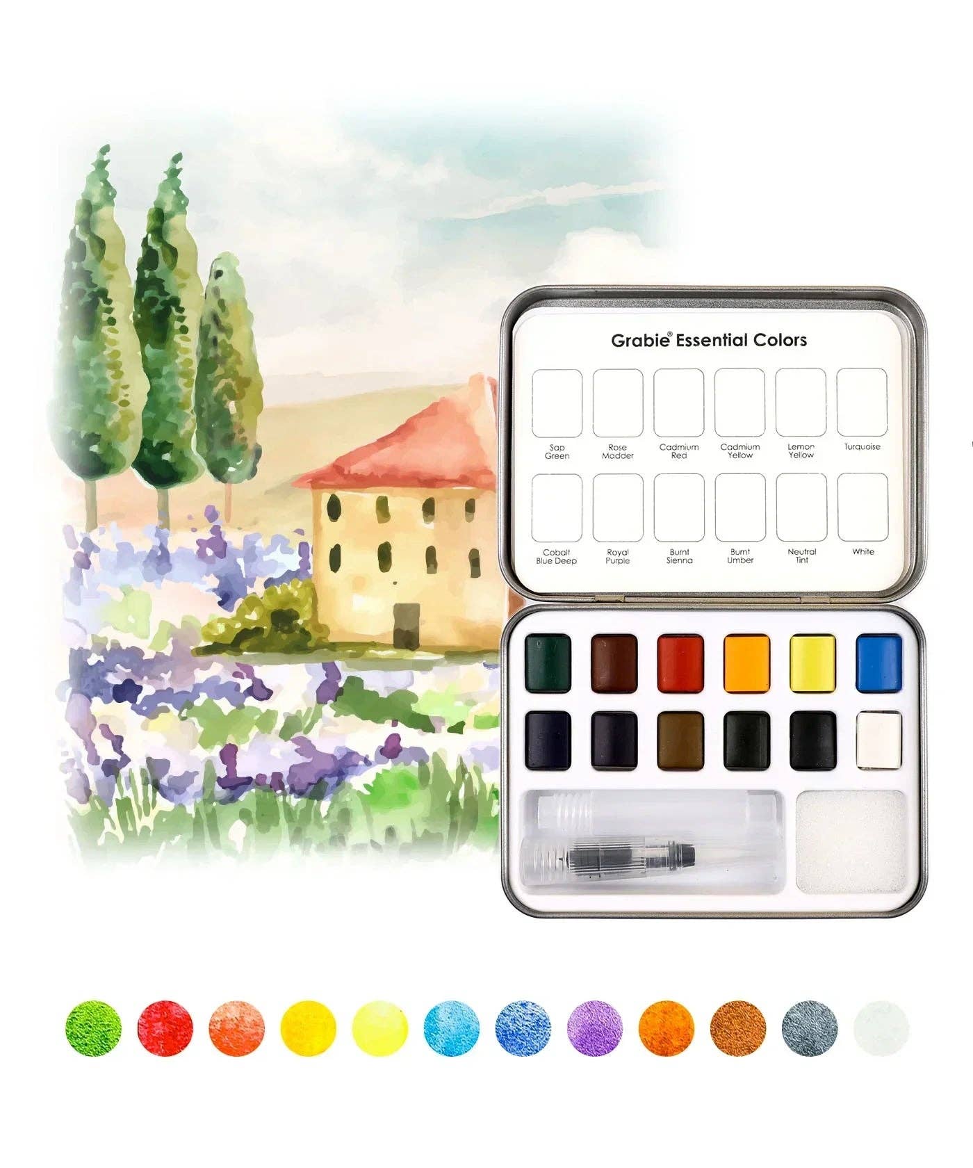Grabie - Essential-Themed  Watercolor Coloring Club Box
