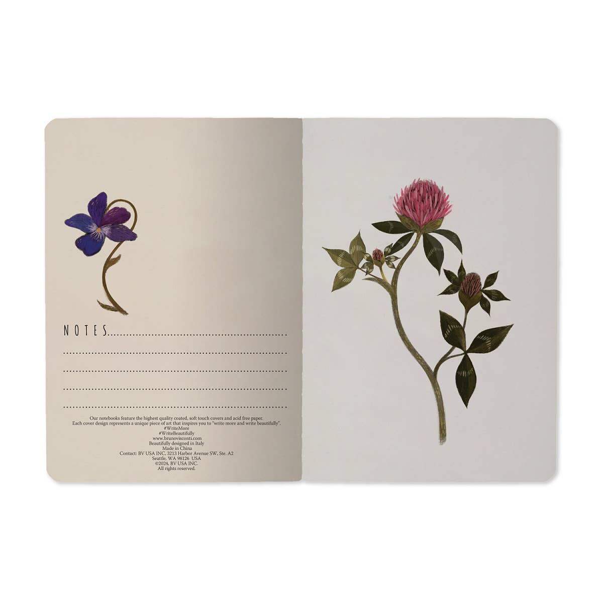 Small Notebook Symmetrical Flora