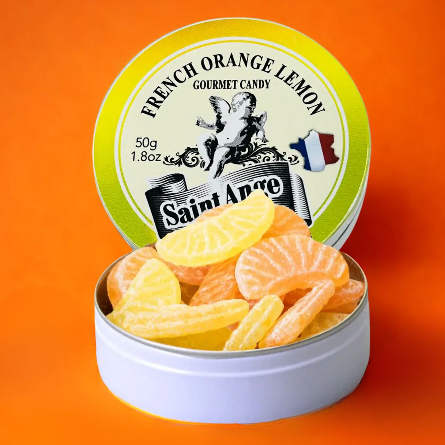 Saint Ange Orange Lemon - French Gourmet Natural Candy Tin