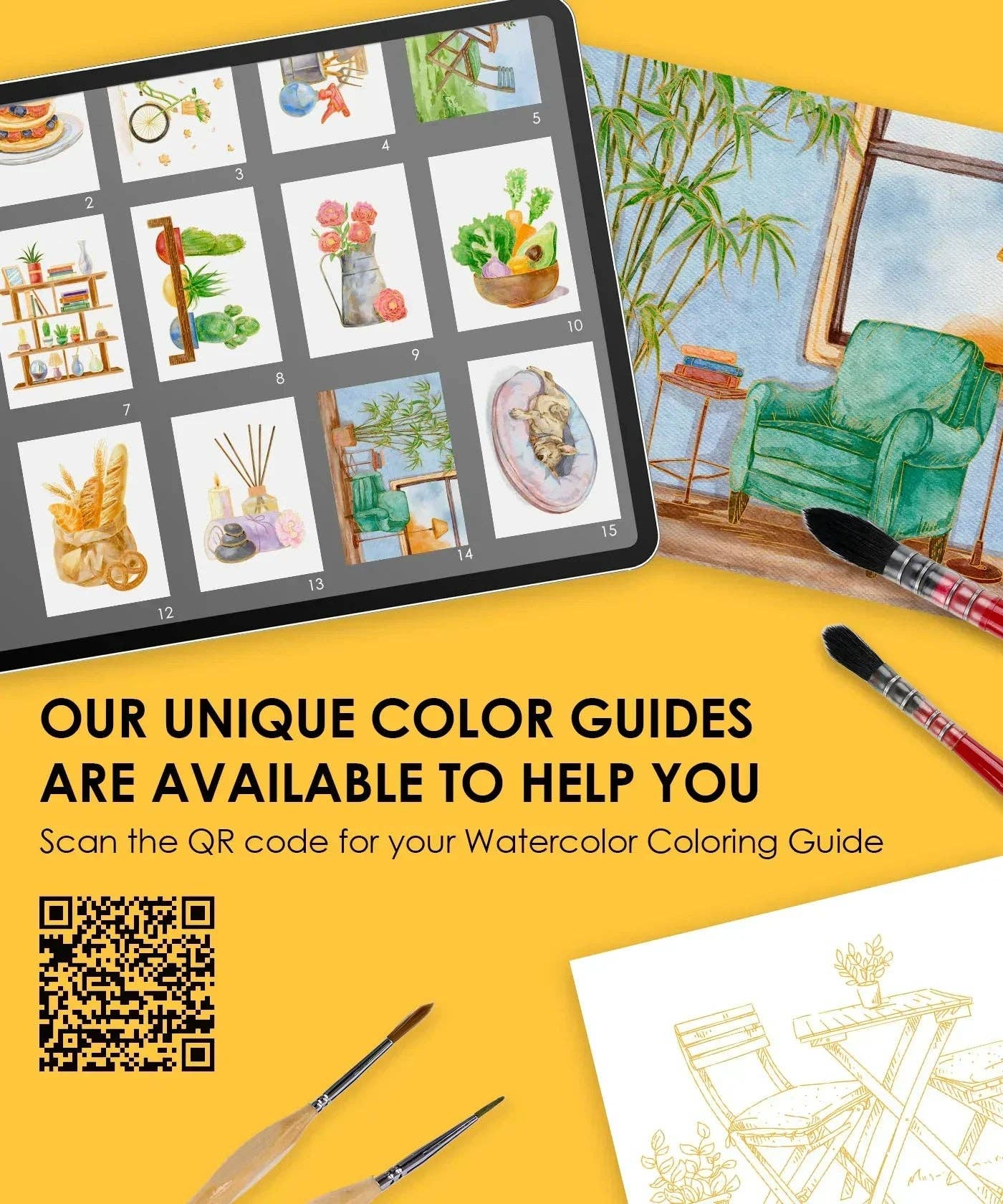 Grabie - Essential-Themed  Watercolor Coloring Club Box