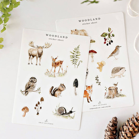 emily lex studio - Woodland sticker sheets