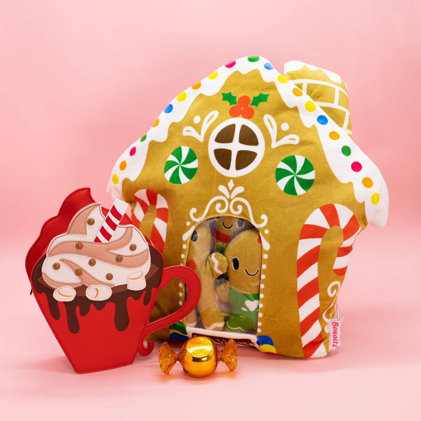 Gingerbread House Plushies Pillow