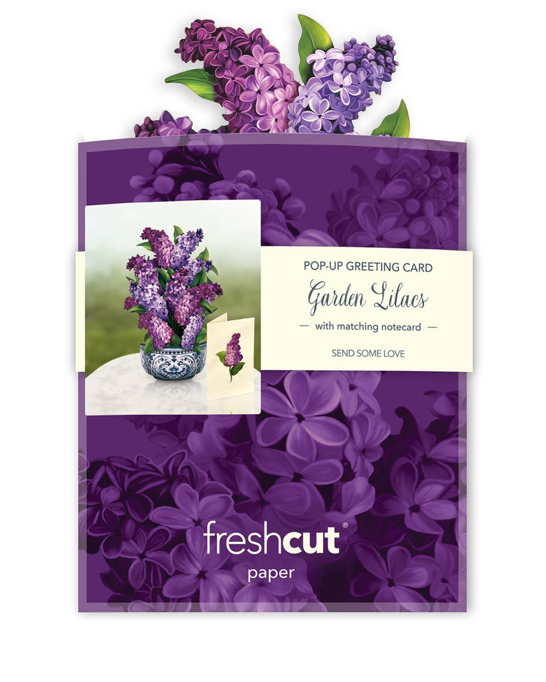 FreshCut Paper LLC - Mini Garden Lilacs  (10 Pop-up Greeting Cards)