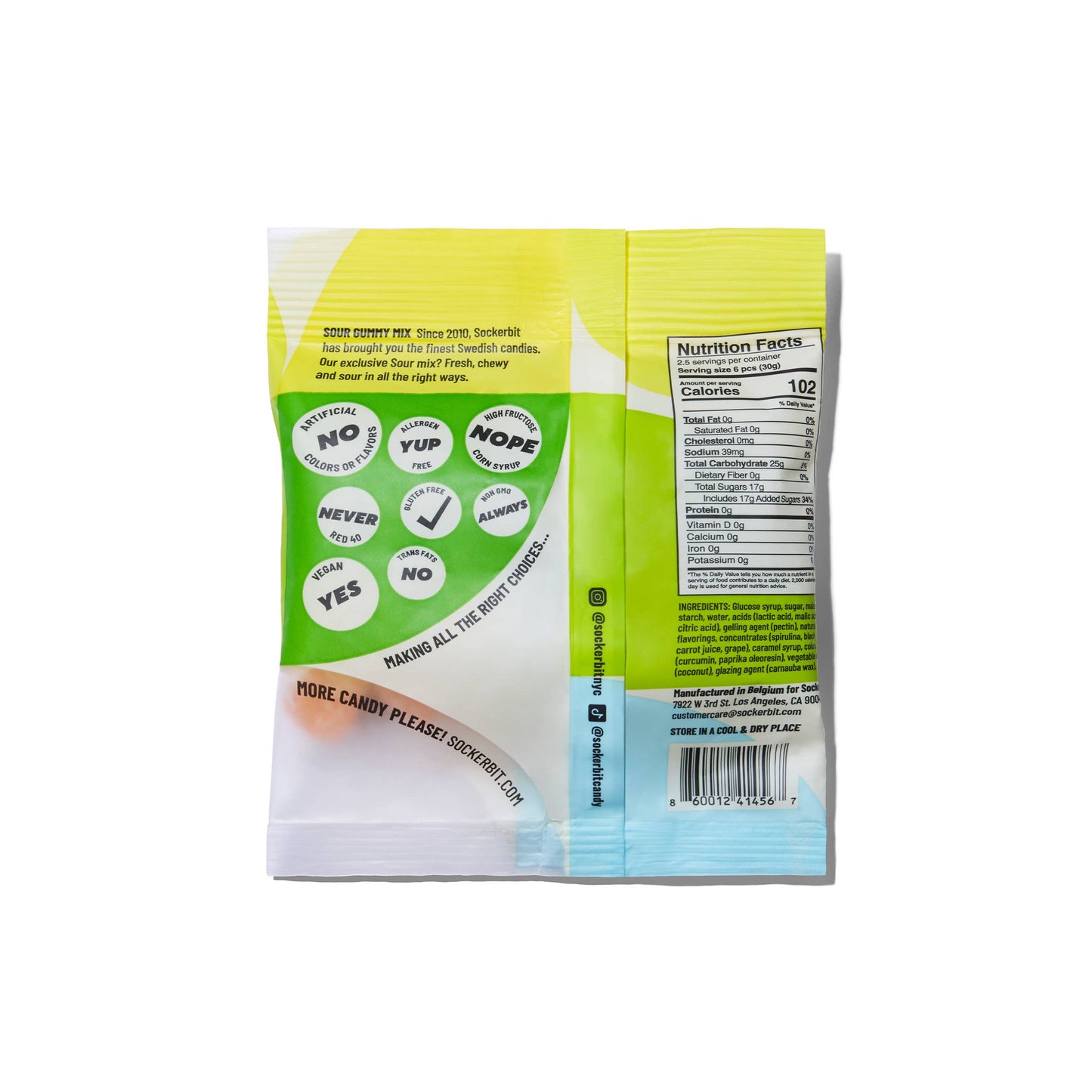 Sour Gummy Mix Swedish Gummies 2.8oz