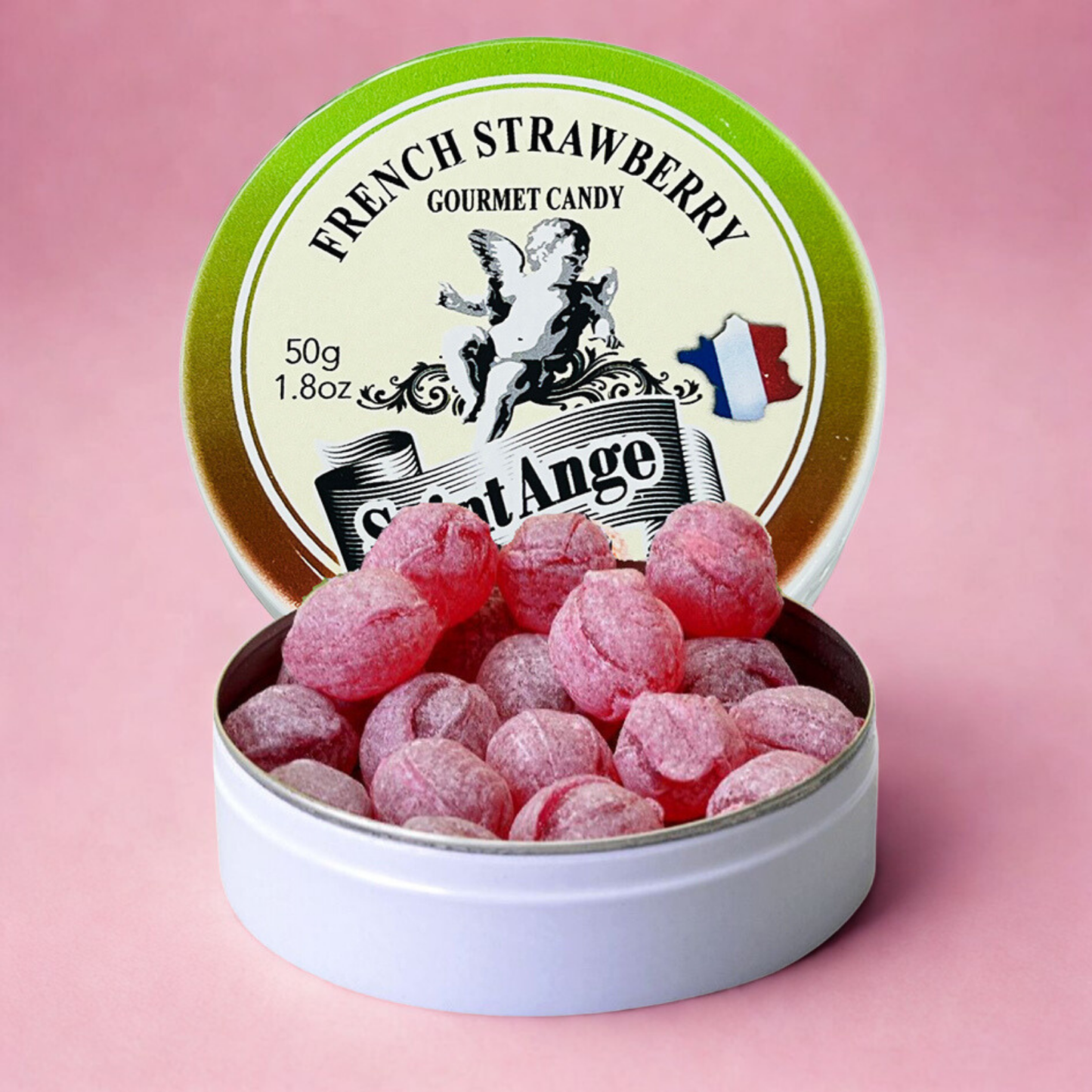Saint Ange Strawberry - French Gourmet Natural Candy Tin
