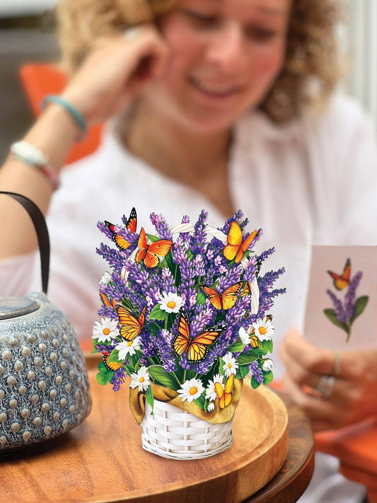 FreshCut Paper LLC - Mini Lavender & Butterflies (10 Pop-up Greeting Cards)