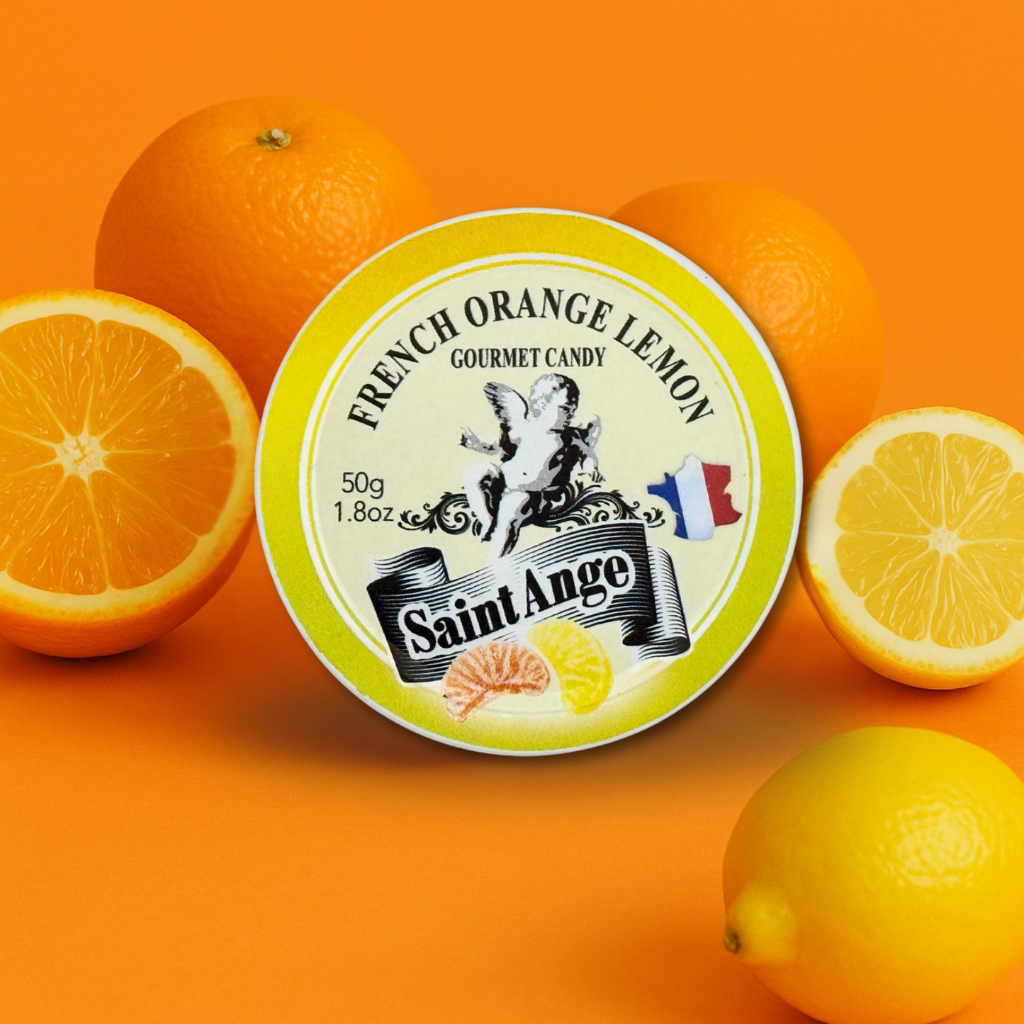 Saint Ange Orange Lemon - French Gourmet Natural Candy Tin