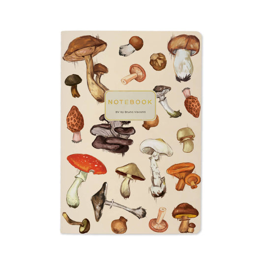 Mushrooms on White Notebook