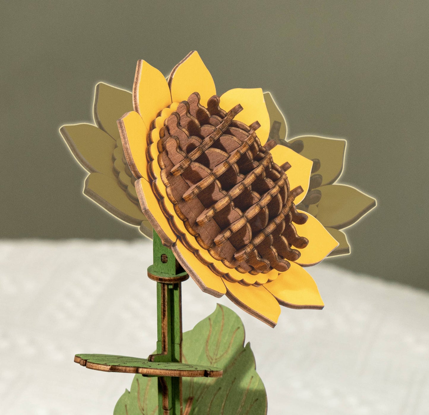 Sunflower Wooden Flower 3D Puzzle