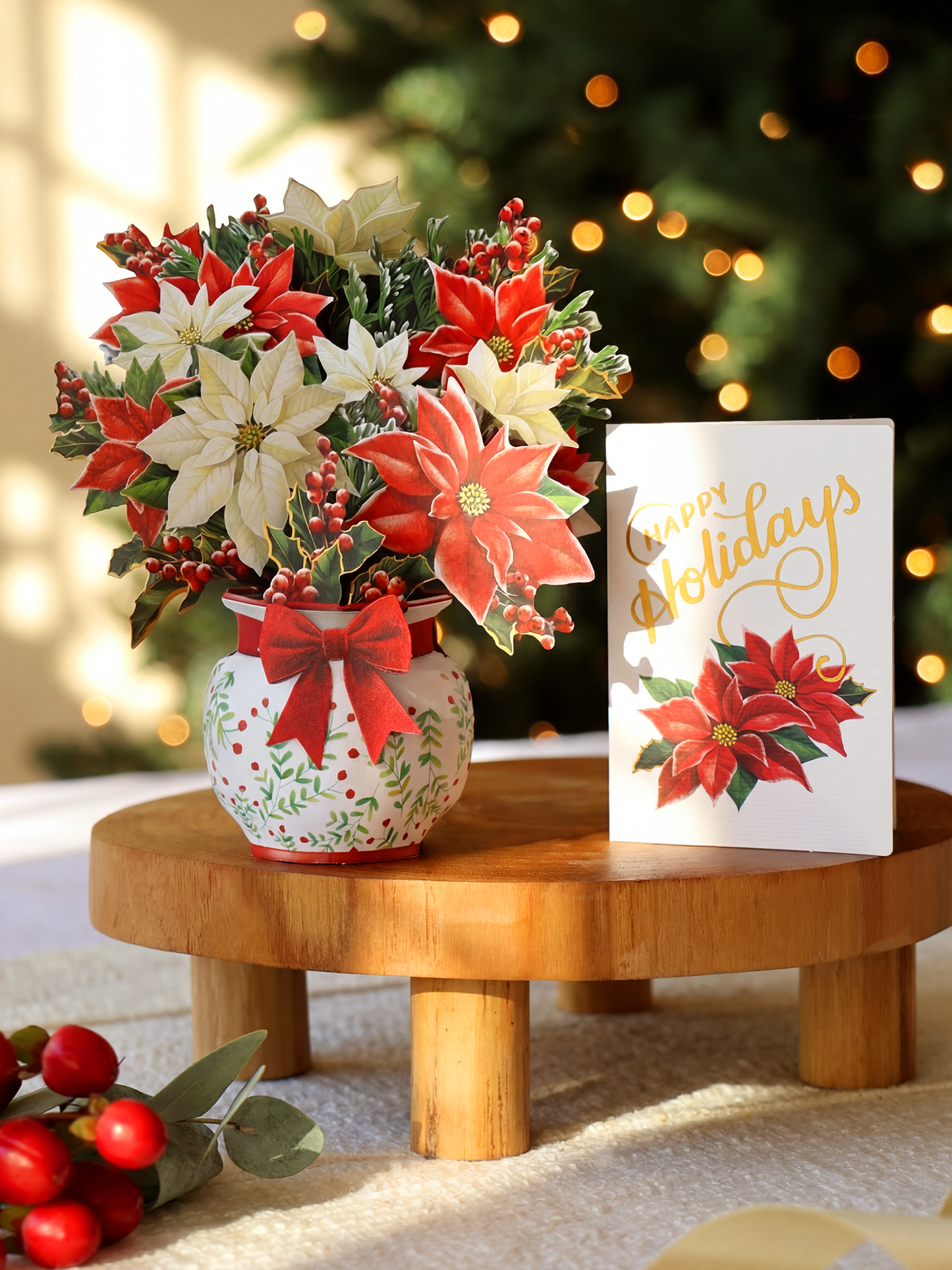 Mini Festive Poinsettias