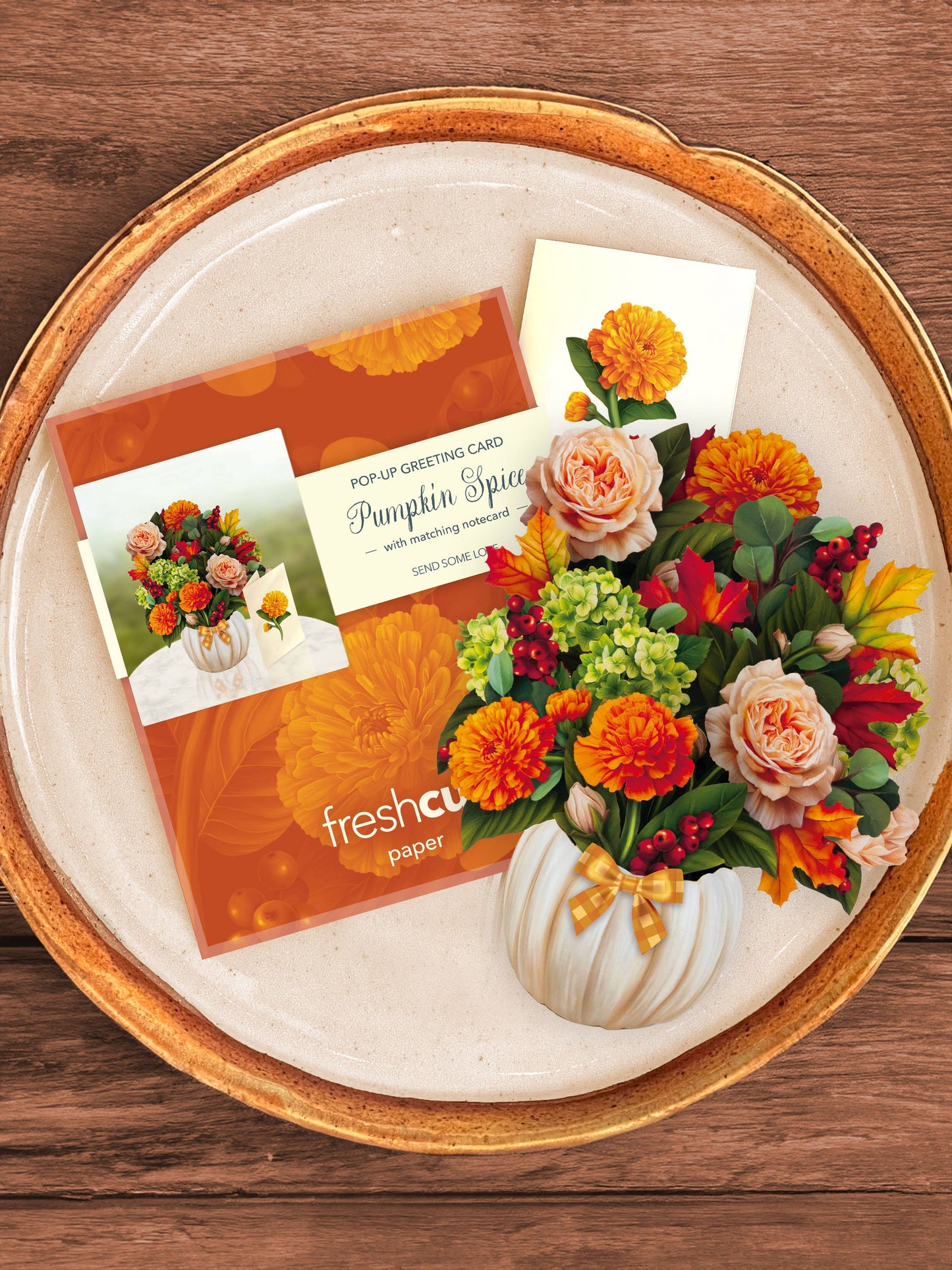 FreshCut Paper LLC - Mini Pumpkin Spice (10 Pop-up Greeting Cards)