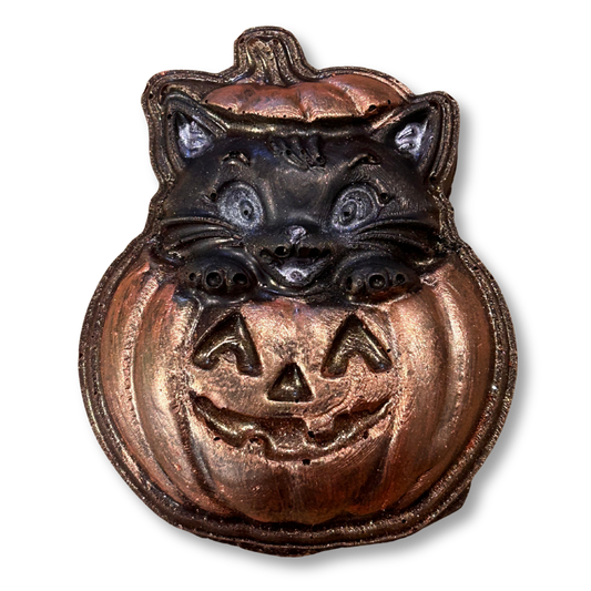 Black Cat in Pumpkin Filled Chocolate