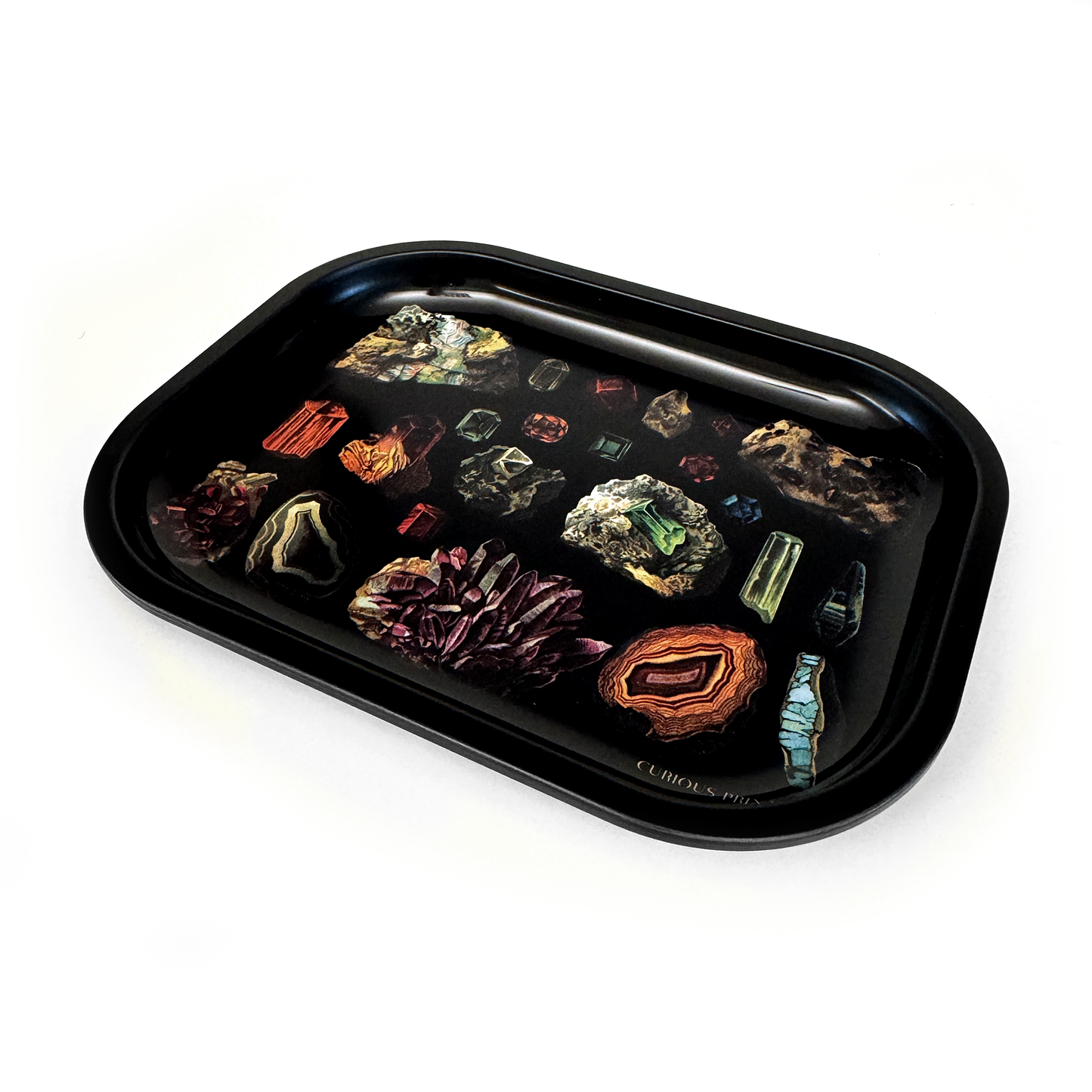 Dark Gemstones Crystals Trinket/Rolling Tray