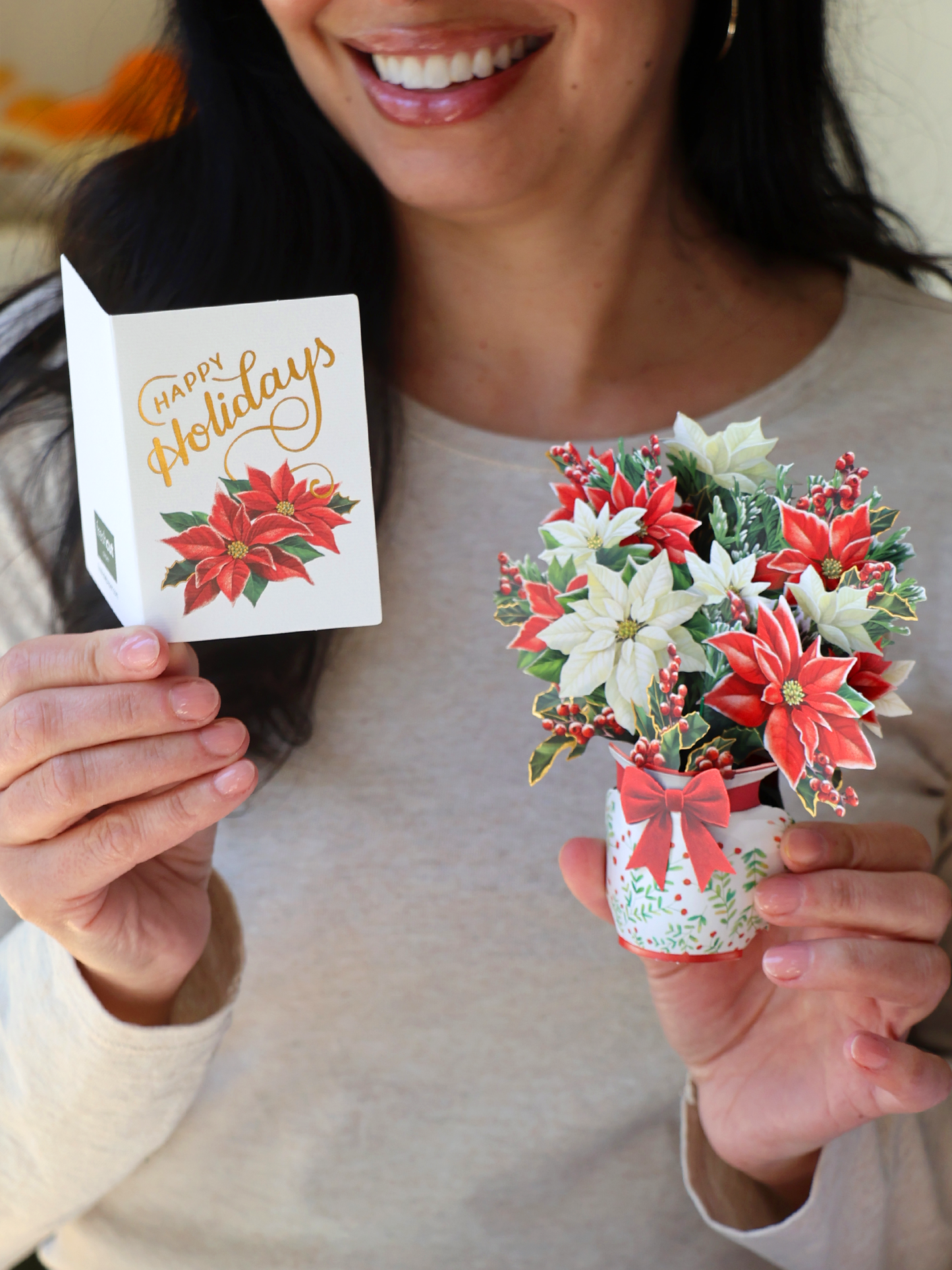 Mini Festive Poinsettias