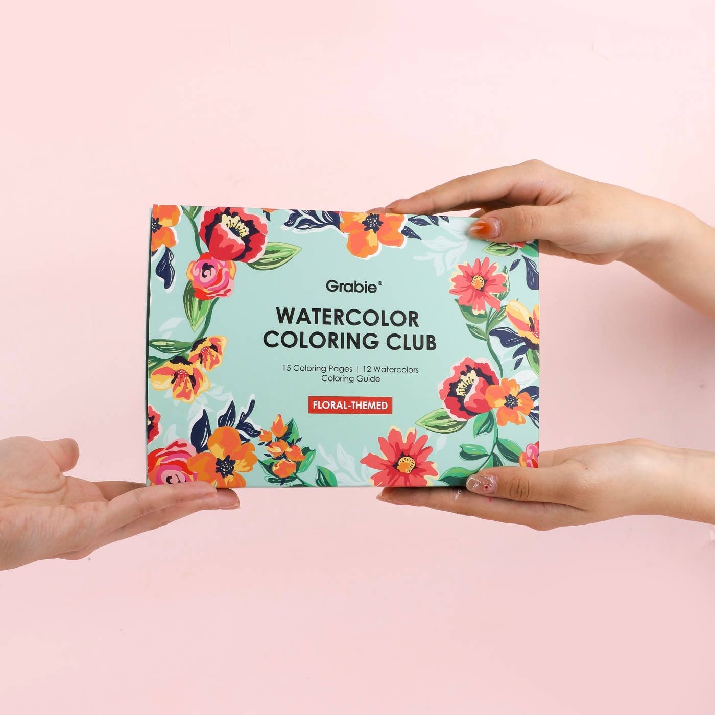 Floral-Themed Watercolor Coloring Club Box