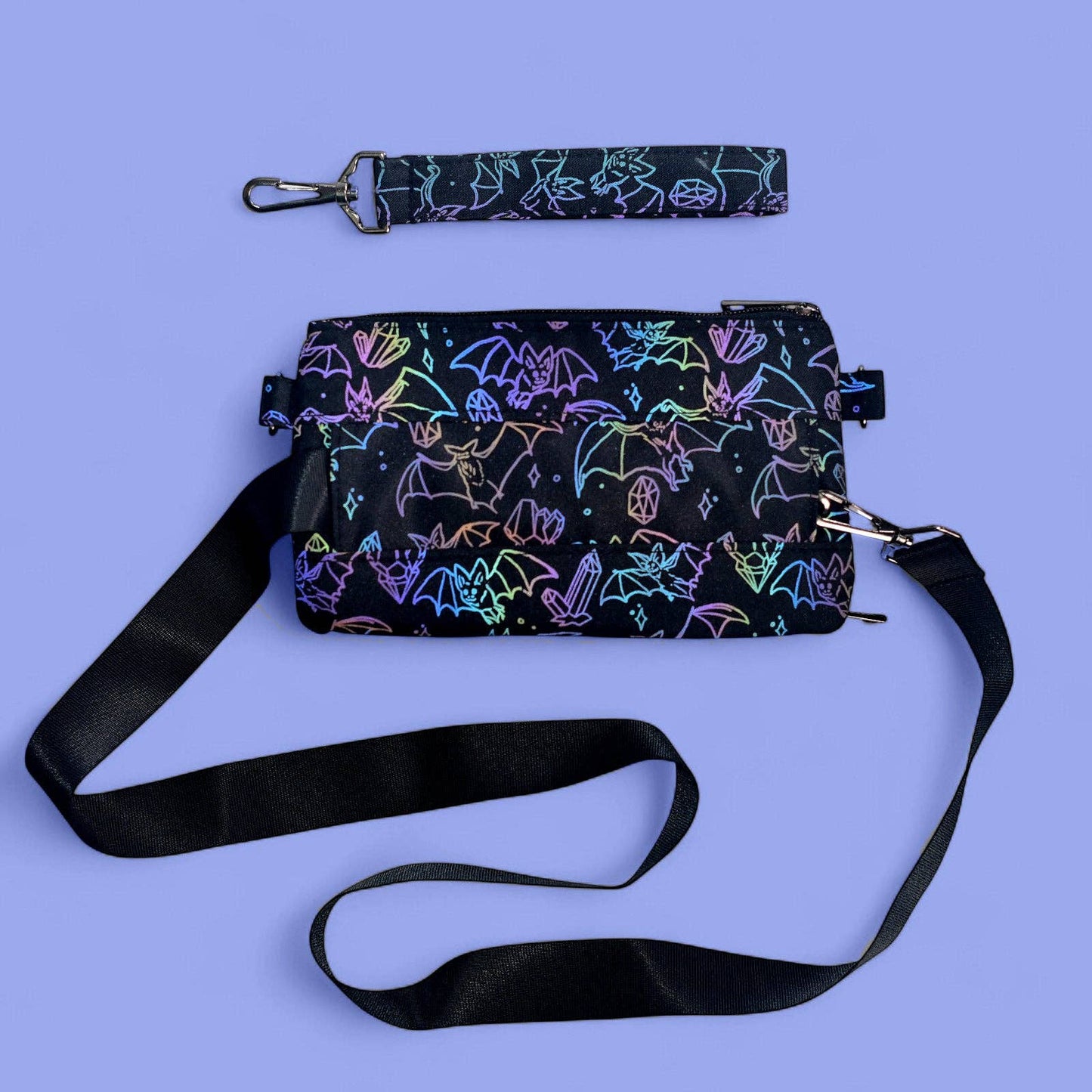 Crystal Cave Bats Venture Wallet 3.0 (Reflective Holographic!): Wallet & Wristlet Only