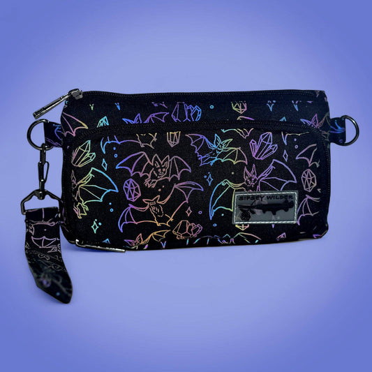Crystal Cave Bats Venture Wallet 3.0 (Reflective Holographic!): Wallet & Wristlet Only